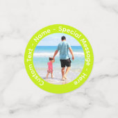 Votre Confetti Photo avec texte et couleurs person (Petit recto)