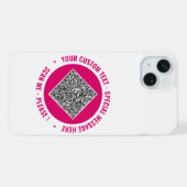 Votre coque iphone de texte personnalisé de code Q (Verso Horizontal)