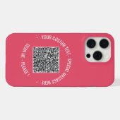 Votre coque iphone de texte personnalisé de code Q (Verso Horizontal)