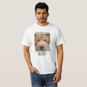 Votre de chiens de visage T-shirt blanc ici (Devant entier)