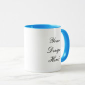 Votre Design Ici ! Bleu de Mugs Mariage (Devant droit)