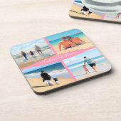 Votre Dessous de verre Collage Photo avec texte pe (Côté gauche)