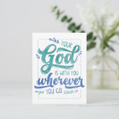 Votre Dieu est avec vous Carte postale (Debout devant)