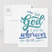 Votre Dieu est avec vous Carte postale (Devant / Derrière)