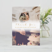 Votre effet photo mariage estompé carte de remerci (Debout devant)