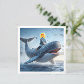 Votre enfant chevauchant une baleine, carte de voe (Debout devant)