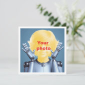 Votre enfant en robot, invitation robot, robot (Debout devant)
