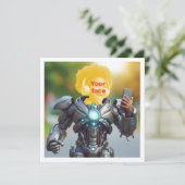 Votre enfant en super-héros, carte de super-héros  (Debout devant)