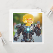 Votre enfant en super-héros, carte de super-héros  (Devant/Arrière en situation)