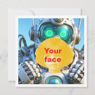 Votre enfant et robot, carte vierge robot