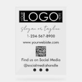 Votre entreprise Logo Magasin QR Code Social Media (Recto)