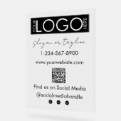 Votre entreprise Logo Magasin QR Code Social Media (Angle)