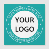 Votre entreprise Logo Texte Carte de visite magnét (Devant)