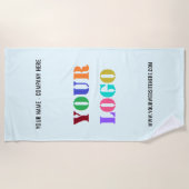 Votre entreprise Logo Texte Plage Serviette Choisi (Devant)