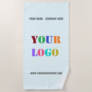 Votre entreprise Logo Texte Plage Serviette Choisi