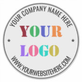 Votre entreprise Logo Texte Stickers Entreprise Te (Devant)