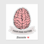 Votre esprit compte Sticker pour la santé mentale (Feuille)