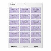 Votre Étiquette Personnalisé - Fab Lit Purple Glit (Feuille entière)