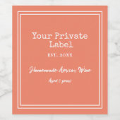 Votre Étiquette Privé Vin Apricot Maison (Étiquettes simples)