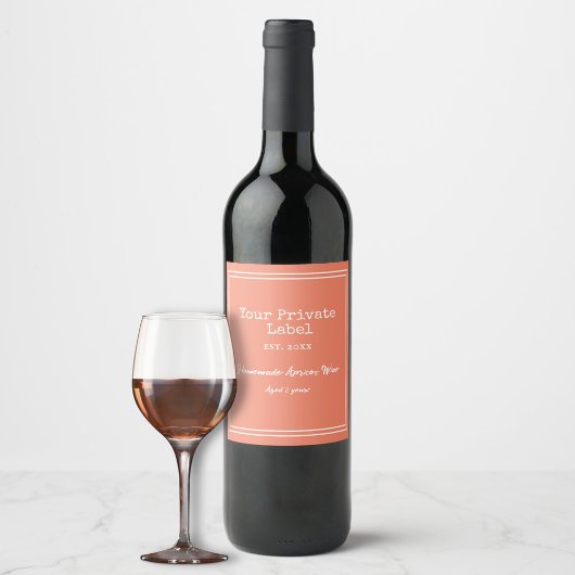 Votre Étiquette Privé Vin Apricot Maison