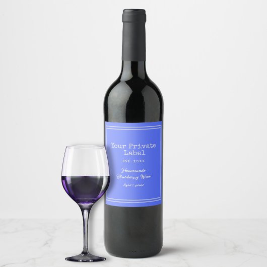 Votre Étiquette Privé Vin Blueberry Maison