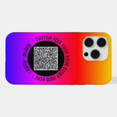 Votre étude de code QR et étui pour iPhone avec te (Verso Horizontal)