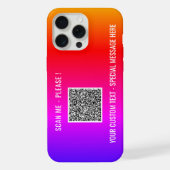 Votre étui iPhone avec code QR et texte personnali (Verso)