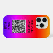 Votre étui pour iPhone avec code QR et texte perso (Verso Horizontal)
