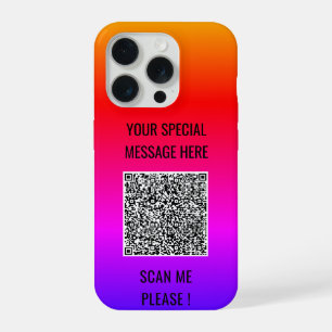 Votre étui pour iPhone avec code QR et texte perso