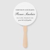 Votre éventail funéraire simple personnalisé (Devant)