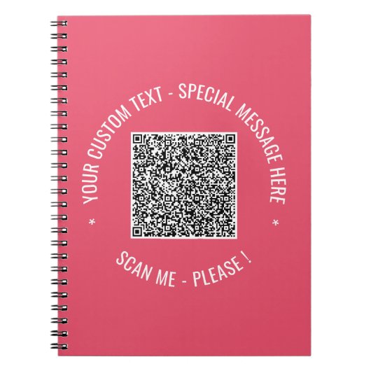 Votre exemple de cahier de code QR et de texte per (Devant)
