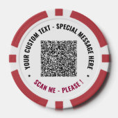 Votre exemple de jetons de poker avec code QR et t (Recto)