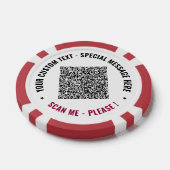 Votre exemple de jetons de poker avec code QR et t (Simple)