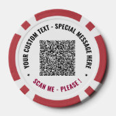 Votre exemple de jetons de poker avec code QR et t (Verso)