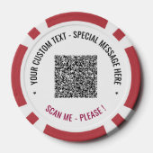 Votre exemple de jetons de poker avec code QR et t (Verso)