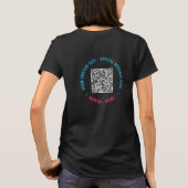 Votre exemple de T-Shirt avec code QR drôle Ajoute (Dos)