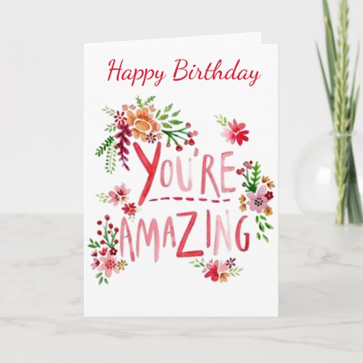 **VOTRE EXTRAORDINAIRE ET HEUREUSE BIRTHDA** Carte (Devant)