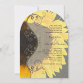 Votre Faire-part de mariage photo avec tournesol (Dos)