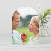 Votre Faire-part de mariage photo avec tournesol (Debout devant)