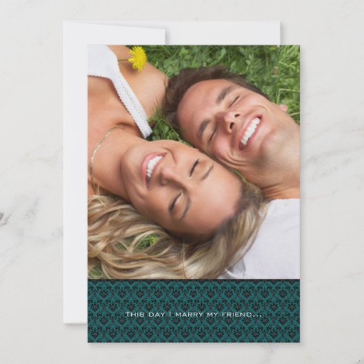 Votre Faire-part de mariage photo - J'épouse mon a (Devant)