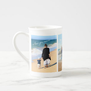 Votre famille Photos Mug et Texte - I Love My Fami