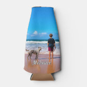 Votre Glacière de bouteille photo avec le texte de (Devant)