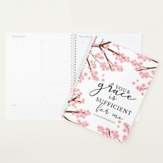 Votre grâce est Suffisante Bible Cherry Blossoms (Devant avec enveloppe)