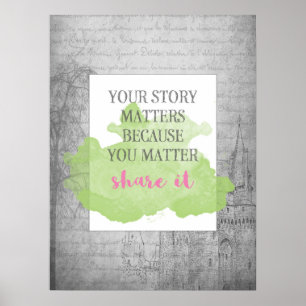 Votre histoire compte   Poster inspirationnel 18x2