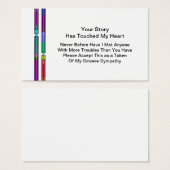 Votre Histoire M'A Touché Le Coeur - Carte Sympath (Devant & derrière)