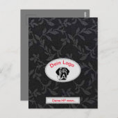 Votre image Mastiff Bulldog Logo Carte postale (Devant / Derrière)