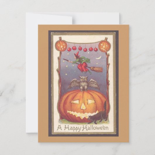 Votre invitation de Halloween vintage (Devant)