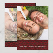 Votre invitation de mariage photo - J'épouse mon a (Devant / Derrière)