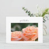 Votre invitation Fleurs de Rose à la Crème Texte (Debout devant)