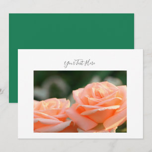 Votre invitation Fleurs de Rose à la Crème Texte